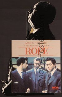 8c045 ROPE video standee R83 James Stewart, Alfred Hitchcock!