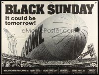8c003 BLACK SUNDAY subway poster '77 Frankenheimer, Goodyear Blimp disaster at the Super Bowl!