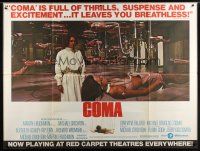 8c004 COMA subway poster '77 Genevieve Bujold finds room of hanging unconscious sexy women!