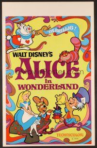 8c354 ALICE IN WONDERLAND WC R74 Walt Disney Lewis Carroll classic, cool psychedelic art!