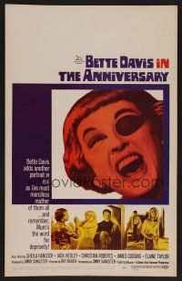 8c357 ANNIVERSARY WC '67 Bette Davis with funky eyepatch in another portrait in evil!