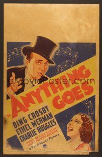 8c358 ANYTHING GOES WC '36 art of Bing Crosby & Ethel Merman, songs by Cole Porter!