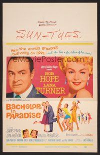 8c364 BACHELOR IN PARADISE WC '61 world's greatest lover Bob Hope romances sexy Lana Turner!