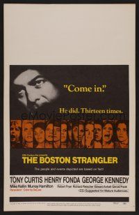 8c374 BOSTON STRANGLER WC '68 Tony Curtis, Henry Fonda, he killed thirteen girls!