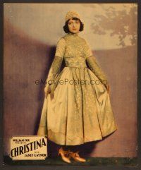 8c009 CHRISTINA jumbo LC '29 great full-length image of Janet Gaynor in dress!