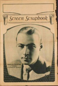8c049 COBRA Screen Scrapbook herald '25 great portrait of Rudolph Valentino + images w/pretty women