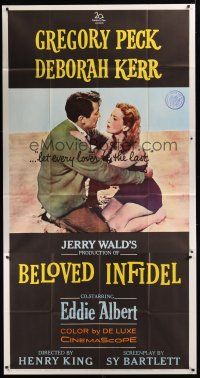 8d347 BELOVED INFIDEL 3sh '59 Gregory Peck as F. Scott Fitzgerald & Deborah Kerr as Sheila Graham!