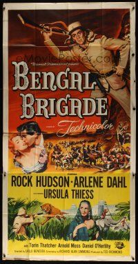 8d348 BENGAL BRIGADE 3sh '54 Rock Hudson & Arlene Dahl romancing and fighting in India!