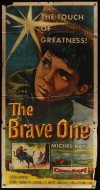 8d353 BRAVE ONE 3sh '56 Irving Rapper directed western, written by Dalton Trumbo!