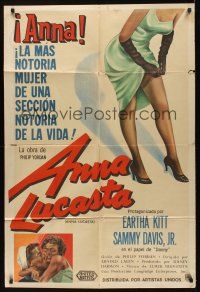 8d172 ANNA LUCASTA Argentinean '59 red-hot night-time girl Eartha Kitt, Sammy Davis Jr.!