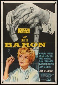 8d173 BARON OF THE LOCKS Argentinean '60 Delannoy's Le Baron de l'ecluse, smoking Micheline Presle