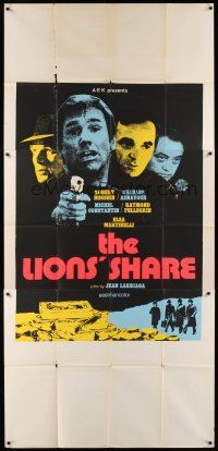 8d054 LION'S SHARE English 3sh '71 Jean Larriaga's La part des lions, Robert Hossein, Aznavour