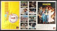 8d025 HAIR int'l 1-stop poster '79 Milos Forman, Treat Williams, musical, includes Bob Peak art!