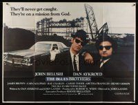8d005 BLUES BROTHERS subway poster '80 John Belushi & Dan Aykroyd are on a mission from God!