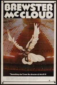 8e120 BREWSTER McCLOUD style B 1sh '71 Robert Altman, Bud Cort with wings in the Astrodome!