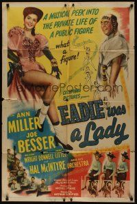 8e266 EADIE WAS A LADY 1sh '44 Ann Miller in society, the private life of a public figure!