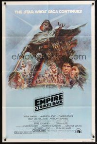 8e277 EMPIRE STRIKES BACK style B 1sh '80 George Lucas sci-fi classic, cool artwork by Tom Jung!