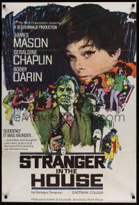 8e184 COP-OUT English 1sh '67 cool artwork of James Mason, Chaplin, Stranger in the House!