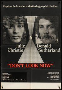 8e247 DON'T LOOK NOW English 1sh '73 Julie Christie, Donald Sutherland, directed by Nicolas Roeg!