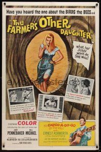 8e295 FARMER'S OTHER DAUGHTER 1sh '65 sexy peephole image, what her sister won't do SHE WILL!