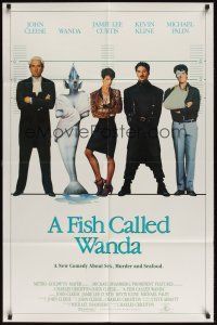8e308 FISH CALLED WANDA int'l 1sh '88 John Cleese, Jamie Lee Curtis, Kline & Palin in line up!