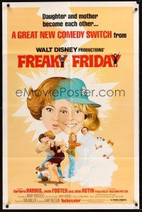 8e324 FREAKY FRIDAY 1sh '77 Jodie Foster switches bodies with Barbara Harris, Disney!