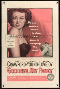 8e353 GOODBYE MY FANCY 1sh '51 no one holds a candle to Joan Crawford & Robert Young!