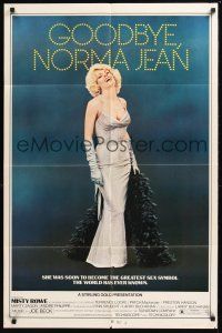 8e354 GOODBYE NORMA JEAN 1sh '76 great close up of sexiest Misty Rowe as Marilyn Monroe!