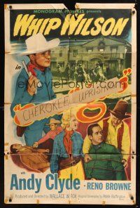 8e367 GUNSLINGERS 1sh '50 cool image of Whip Wilson, Andy Clyde, Reno Browne!