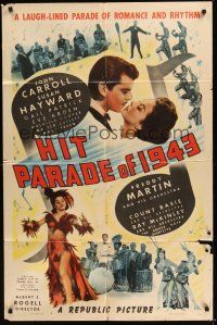 8e400 HIT PARADE OF 1943 1sh '43 Susan Hayward, John Carroll, Count Basie & His Orchestra!
