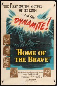 8e403 HOME OF THE BRAVE 1sh '49 Lloyd Bridges confronts racial prejudice with James Edwards!
