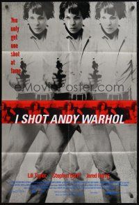 8e422 I SHOT ANDY WARHOL 1sh '96 cool multiple images of Lili Taylor pointing gun!