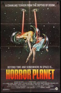 8e440 INSEMINOID 1sh R82 Horror Planet, really wild sci-fi image of girls & monster hand!