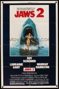 8e455 JAWS 2 1sh '78 just when you thought it was safe to go back in the water!