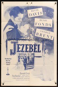 8e462 JEZEBEL 1sh R56 Bette Davis, Henry Fonda, George Brent, directed by William Wyler!