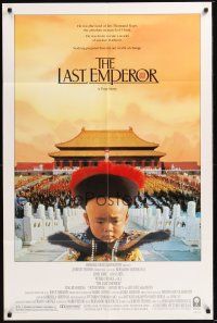 8e487 LAST EMPEROR 1sh '87 Bernardo Bertolucci epic, image of young Chinese emperor w/army!