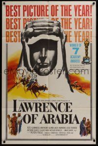8e496 LAWRENCE OF ARABIA style D 1sh '63 David Lean classic starring Peter O'Toole!