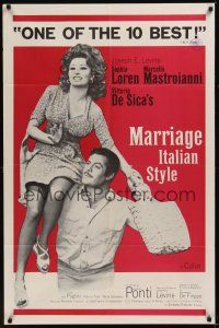8e550 MARRIAGE ITALIAN STYLE 1sh '65 de Sica's Matrimonio all'Italiana, Loren, Mastroianni!