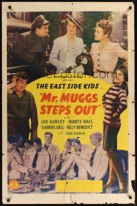 8e585 MR MUGGS STEPS OUT 1sh '43 East Side Kids, Leo Gorcey, Huntz Hall, Joan Marsh!