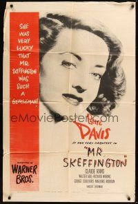 8e589 MR. SKEFFINGTON 1sh '44 Bette Davis was lucky that Mr. Skeffington was such a gentleman!