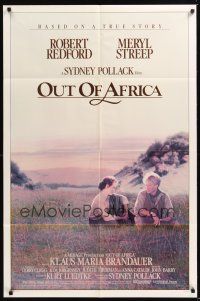 8e641 OUT OF AFRICA 1sh '85 Robert Redford & Meryl Streep, directed by Sydney Pollack!