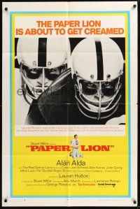 8e647 PAPER LION style A 1sh '68 Alan Alda as George Plimpton plays football!