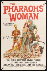 8e663 PHARAOHS' WOMAN 1sh '61 La donna dei faraoni, romantic art of top stars!