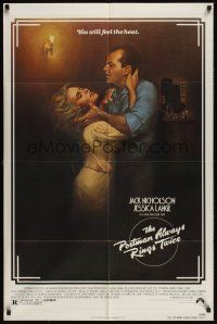 8e677 POSTMAN ALWAYS RINGS TWICE 1sh '81 art of Jack Nicholson & Jessica Lange by Rudy Obrero!