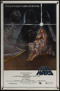 8e823 STAR WARS style A 1sh '77 George Lucas classic sci-fi epic, great art by Tom Jung!