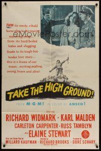 8e860 TAKE THE HIGH GROUND 1sh '53 Korean War soldiers Richard Widmark & Karl Malden!