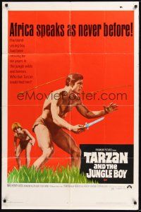 8e864 TARZAN & THE JUNGLE BOY 1sh '68 could Mike Henry find the missing boy in the wild jungle?