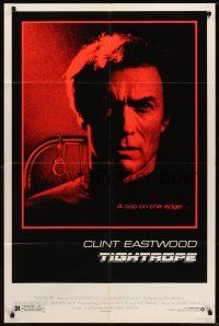 8e894 TIGHTROPE 1sh '84 Clint Eastwood is a cop on the edge, cool handcuff image!