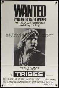 8e920 TRIBES 1sh '71 Jan-Michael Vincent is wanted by the United States Marines!
