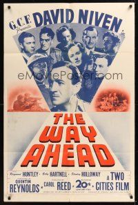 8e968 WAY AHEAD 1sh '44 directed by Carol Reed, David Niven gets British soldiers ready for WWII!